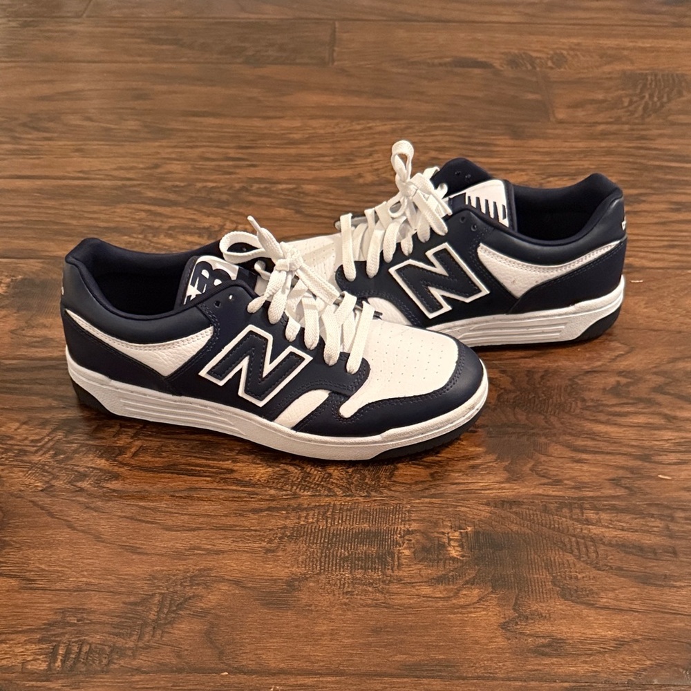 New Balance 480 Navy and White Sneakers